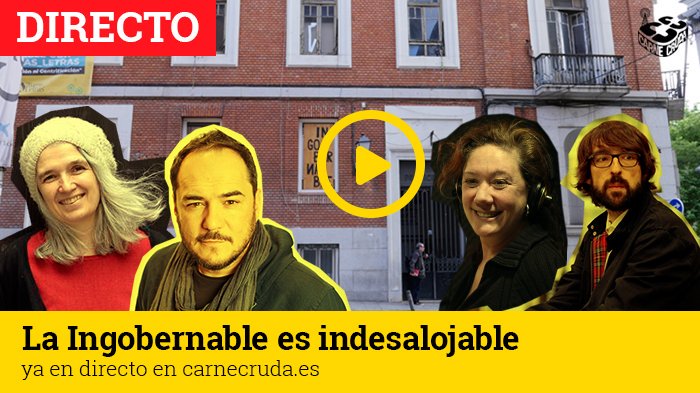 #indesalojables en las ondas de <a href="/carnecrudaradio/">Javier Gallego Crudo</a> Ya podéis escucharlo 💛 📻👇

Compañía de lujo con <a href="/SerranoIsmael/">Ismael Serrano</a> <a href="/NachoVegasTwit/">Nacho Vegas</a> <a href="/comandogopegui/">comando gopegui</a> @LaFallaras <a href="/quiquepeinado/">Quique Peinado</a> <a href="/FeminismosMad/">Feminismos Madrid</a>
<a href="/OrgCriticoMad/">Orgullo Crítico</a> <a href="/EKO_Carabanchel/">ESLA Eko</a> <a href="/LaGasoli/">La Gasolinera</a> @FridayForMadrid

m.eldiario.es/carnecruda/pro…