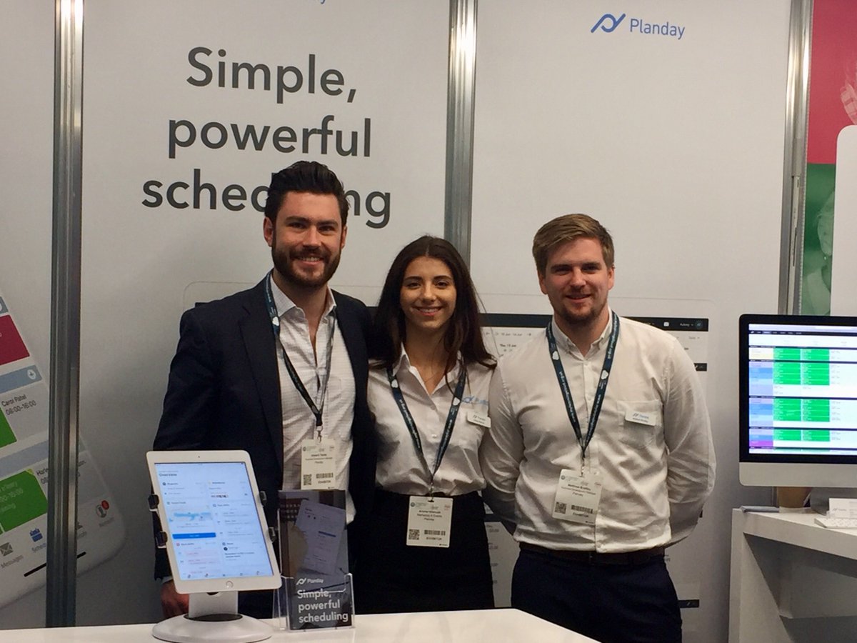 Planday's tweet image. Ready for day two at the @RandHCS. Spot our Planday Sphere from the entrance and come say hi to our friendly team at Stand B34! #RandHCS #Planday