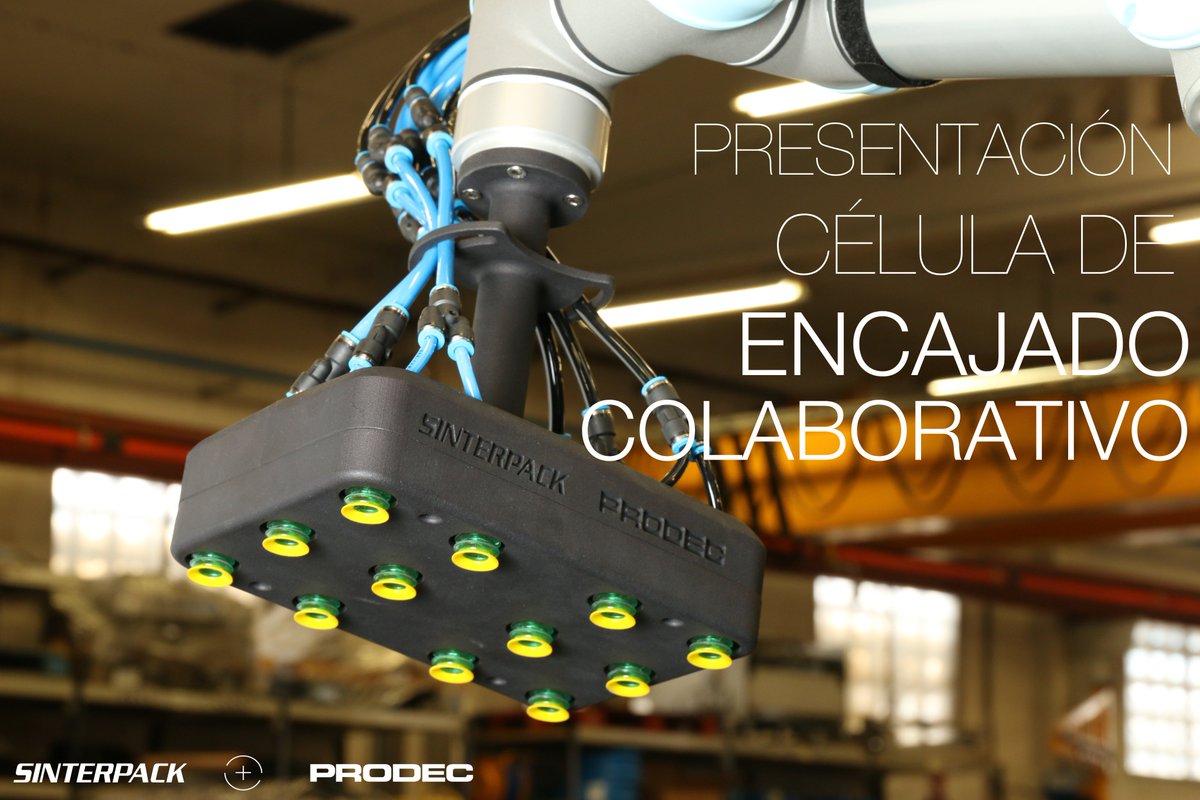 xolertic's tweet image. Tras el éxito de la Célula Colaborativa de Paletizado, avalado con más de 30 soluciones instaladas; Sinterpack y Prodec presentamos la nueva Célula de Encajado Colaborativo!! 
Lo haremos en las instalaciones de #Prodec los días 10, 11 y 12 de julio
➤ bit.ly/2ZWAq2p