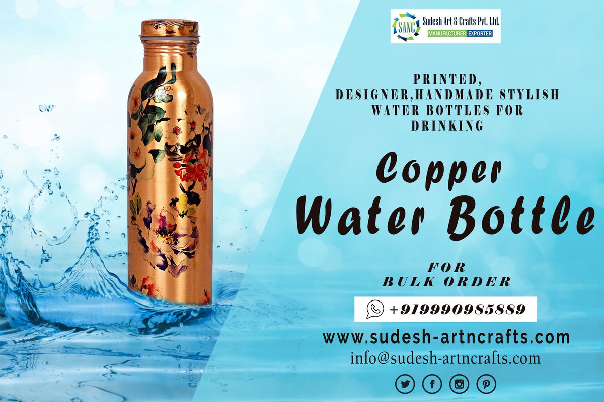 sudeshartncraft's tweet photo. Printed, Designer, Handmade Stylish Copper Water Bottles for Drinking Wholesaler...
#amazon #sudeshart #wholesaler #designerbottle #copper #handmade #drinkingwater #healthylifestyle #healthy #copperutensils #copperbenefits #healthylifestyle #benefits #purewater #indiamade https://t.co/VCG054pZxG