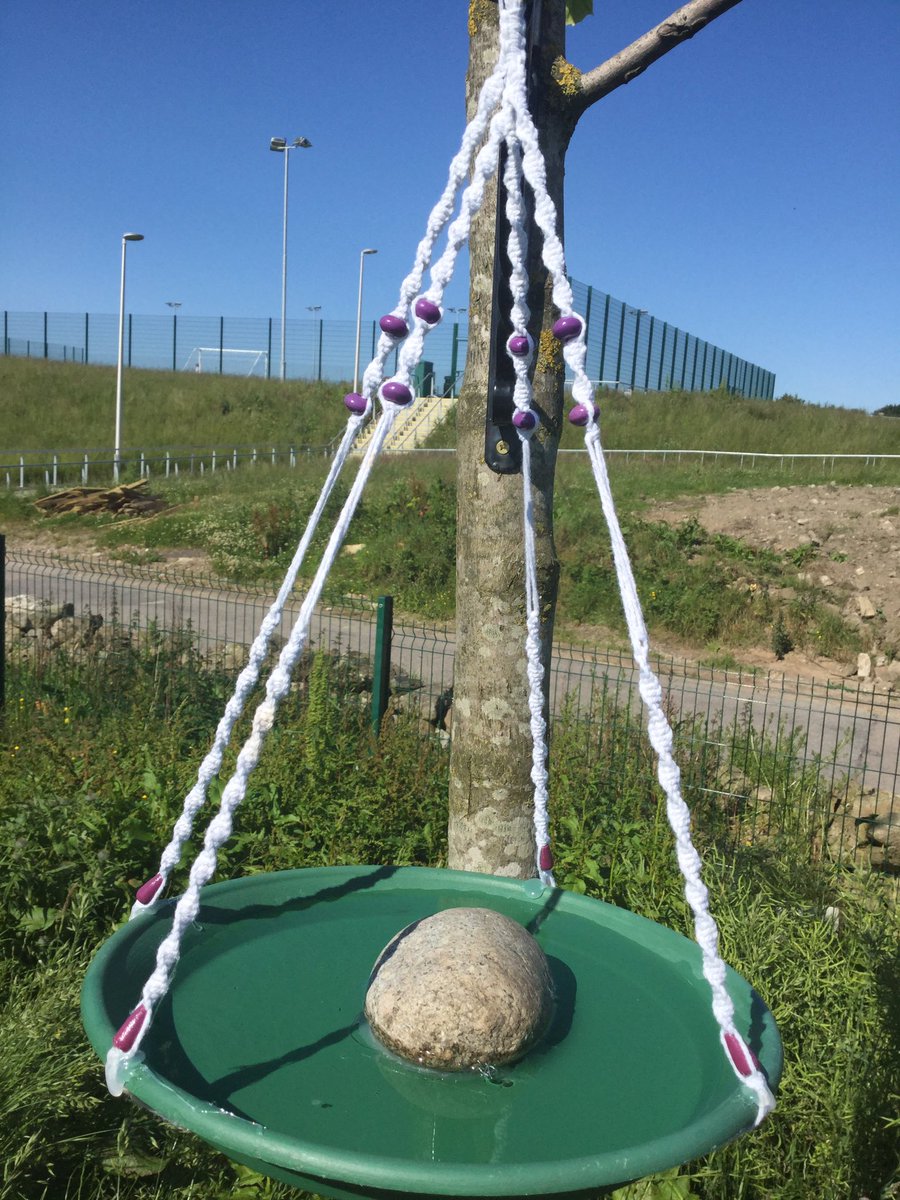 A huge thank you to Graham <a href="/PortlethenMS/">Portlethen & District Men's Shed</a> for helping us put up our new bird bath to encourage diversity of wildlife to come to Hillside. We hope to see lots of birds around soon. @RSPB_NEScotland