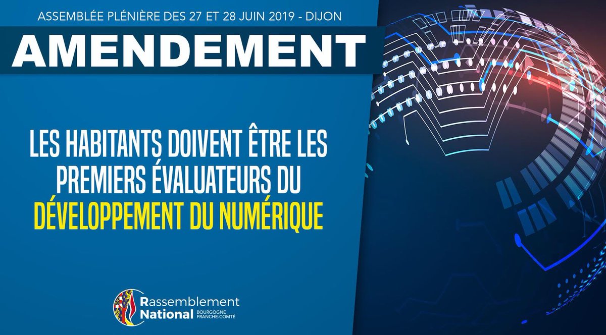 RN_BFC's tweet photo. 📣📝 Patrice Lombard présente un amendement sur la « Stratégie de cohérence régionale d’aménagement numérique en Bourgogne Franche-Comté », pour que tous les habitants de notre région puissent avoir accès au numérique. 📱💻 📡

#PlenBFC #Scoran https://t.co/ElZdytM8BK