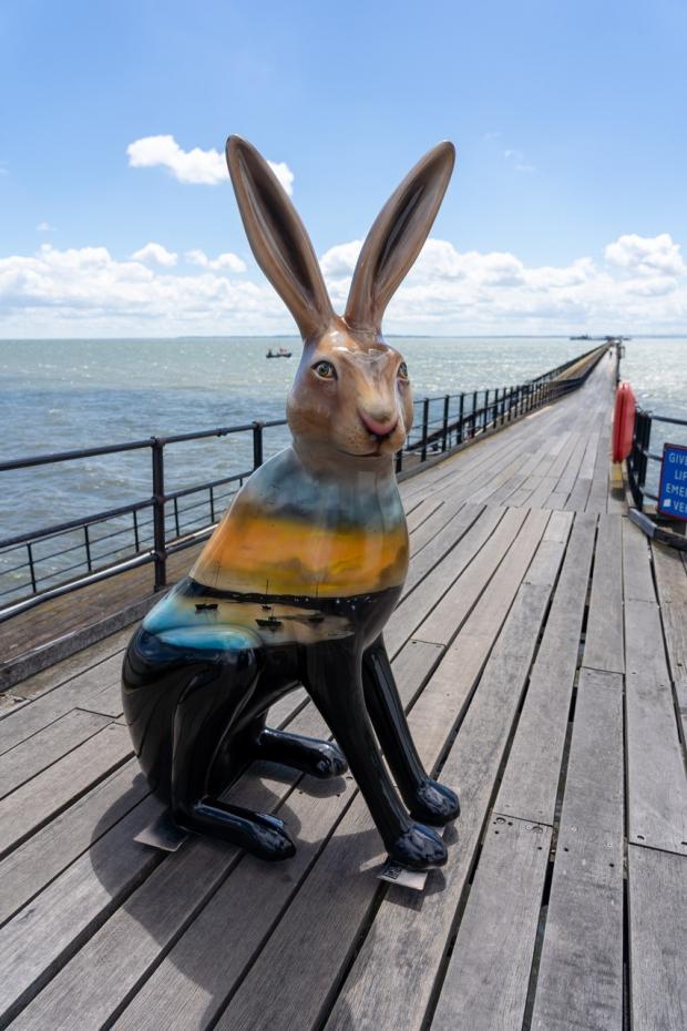 One of the hares popping up in Southend