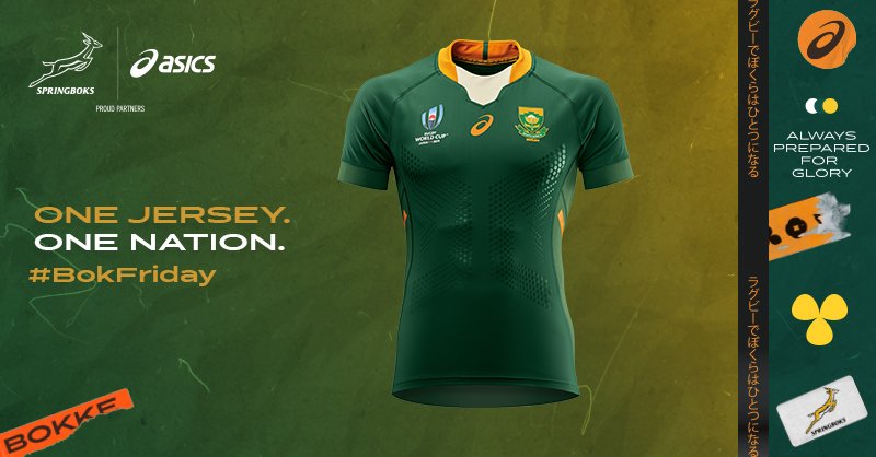 RT and you could win the new 2019 Springbok Game Day Jersey for #BokFriday!
Winners will be announced 5 July 2019. #MoveAsOne