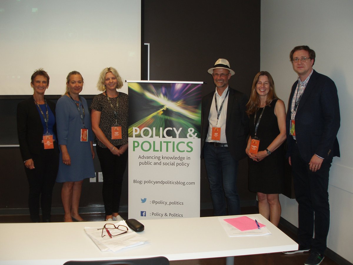 policy_politics's tweet photo. @SarahAyres3 co-editor of @policy_politics discussing #politicalleadership in #interactivegovernance at #ICPP2019 with Eva Sorensen, Tina Ollgaard Bentzen and Jacob Torfing from @roskildeuni and @FrancescaGains and Martin Qvist https://t.co/dTpKGQdFYm
