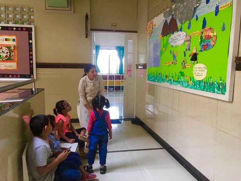 LaisSion's tweet image. We found a new conversation starter in the class-the display board!
.
Today the teacher put up a monsoon themed board and the kids had so much to talk and share about things they could relate to. 
.
#visuallearning #conversationstarters #multigradeteaching