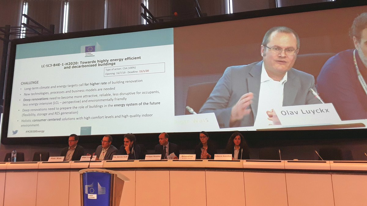 <a href="/Energy4Europe/">Energy4Europe 🇪🇺</a> <a href="/H2020EE/">lolly</a> @PhilippeMoseley <a href="/EU_Commission/">European Commission</a> <a href="/EU_EASME/">EASME - Executive Agency for SMEs</a> @inea_eu <a href="/ExcEED_H2020/">ExcEED H2020 project</a> First call, presented by <a href="/EU_EASME/">EASME - Executive Agency for SMEs</a> Olav Luyckx.
"#Buildings make 40% of energy consumption in the EU."

In short:
🏠Long term #renovation strategy
⛓More building automation
🔎More #transparency
📱Better #eMobility 
📊Smart Readiness Indicatifs

#EnergyEfficiency #H2020Energy