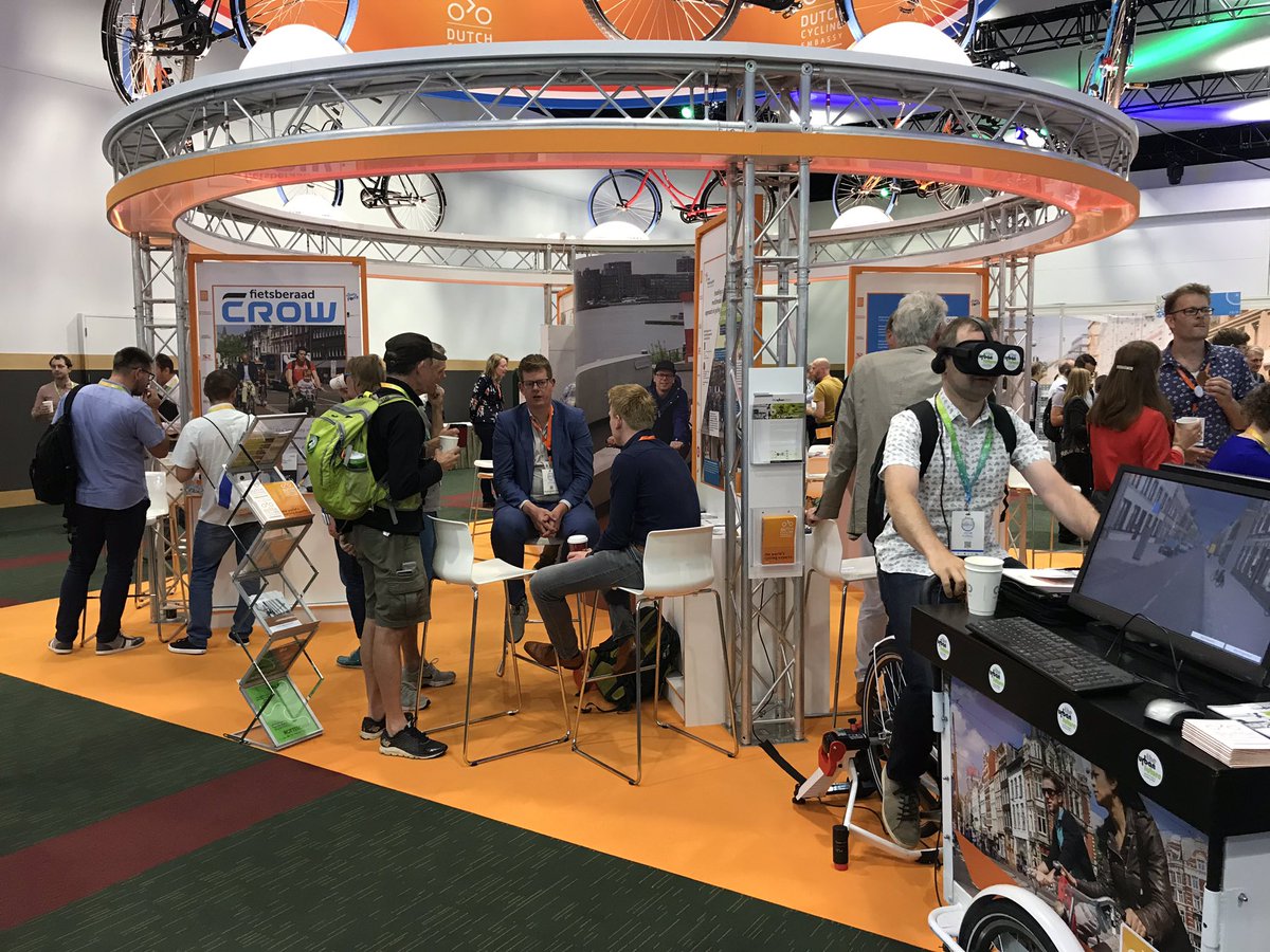 Day 3 of velocity 2019 #vc19. Dont forget to experience cycling in #virtualreality at the stand of <a href="/Cycling_Embassy/">Dutch Cycling Embassy</a>