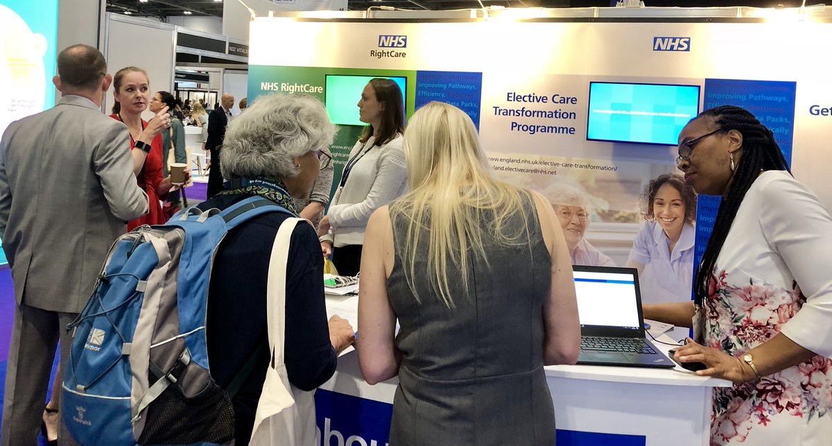 SarahPudney's tweet photo. Plenty of interesting discussions taking place on the #NHSRightCare #GIRFT #ElectiveCare stand at #healthpluscare this morning. Come and join in on stand P30. https://t.co/kCXfUSFNbX