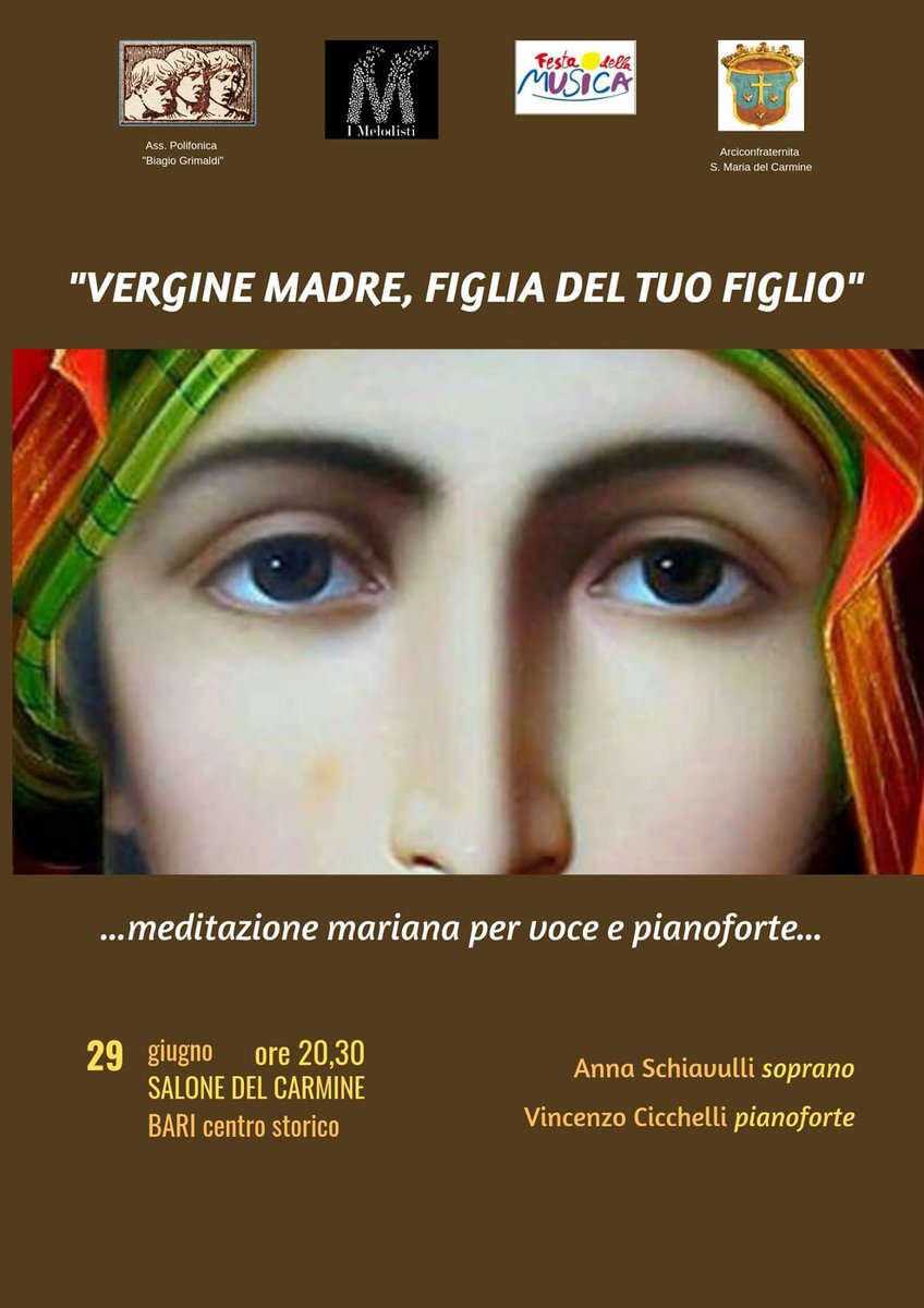 stmbari's tweet photo. Sabato sera secondo appuntamento riguardante il ciclo della Festa della Musica.

@sabinomanzo

Per info⤵️ https://t.co/BEYeUtZWlA
