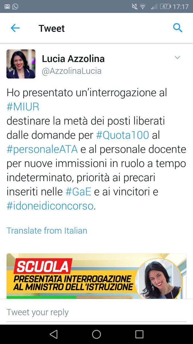 FlorianaDiCaro's tweet photo. DestinareMETÀdei posti liberati dall’accoglimento delle domande per Quota100 al personale docente per nuove immissioni in ruolo a tempoIndeterminato anche successivamente al 1/9/19 attribuendoli prioritariamente al personale precario https://t.co/3KzMP51VBe 399 T.U. 297/1994 https://t.co/4QNKiGO0Ii