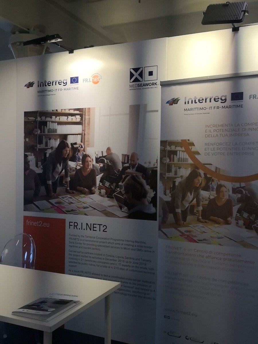 Tutto pronto per l'apertura lavori del #MedSeawork di Genova... Valorizziamo i risultati di <a href="/ProgettoFrinet/">Progetto FR.I.NET </a> e creiamo nuove opportunità di business per le imprese assistite.. Stay tuned!