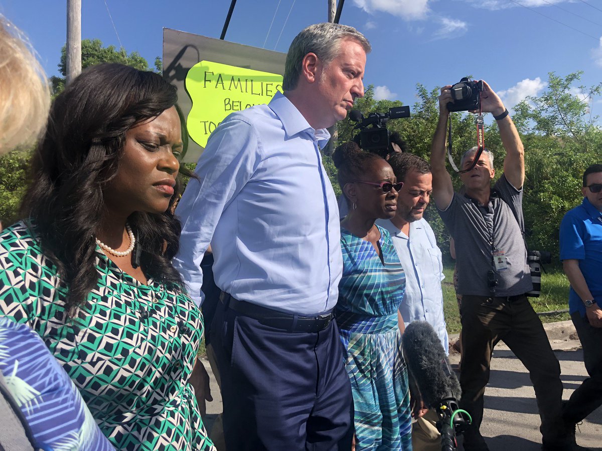 AMBichotte's tweet photo. We, @BilldeBlasio @LuisSepulvedaNY @Chirlane say NO 2 detaining our children like prisoners! Close down Florida Homestead Influx detention centers & reunite children w/ their parents #ImmigrationReform #removeICE #EndFamilySeparation @MiamiHerald @littlehaitibk @HaitianTimes @NY1 https://t.co/9WFEX9dRGd