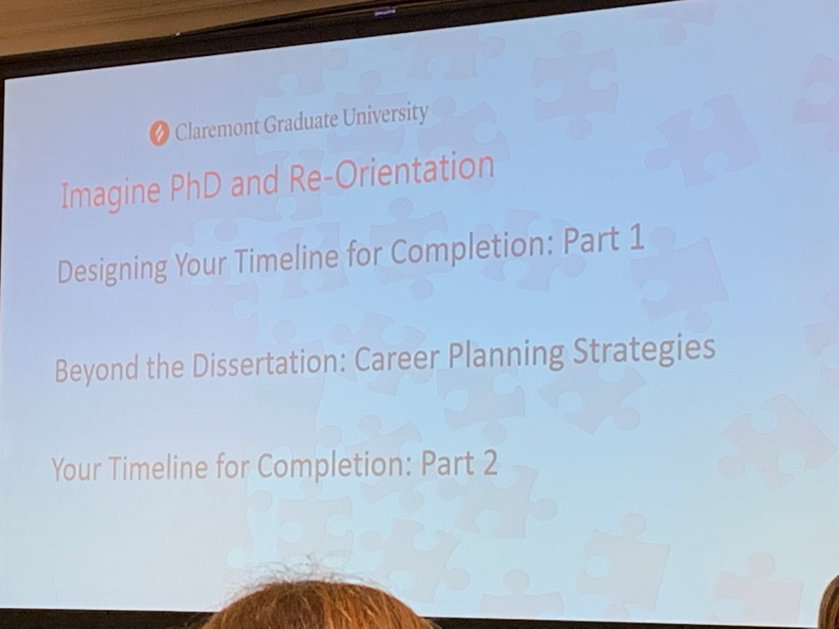 anniemaxfield1's tweet photo. Using #imaginephd in re-orientation to backward design a plan for your PhD and career plan #2019gcc https://t.co/SpdEA5kjth