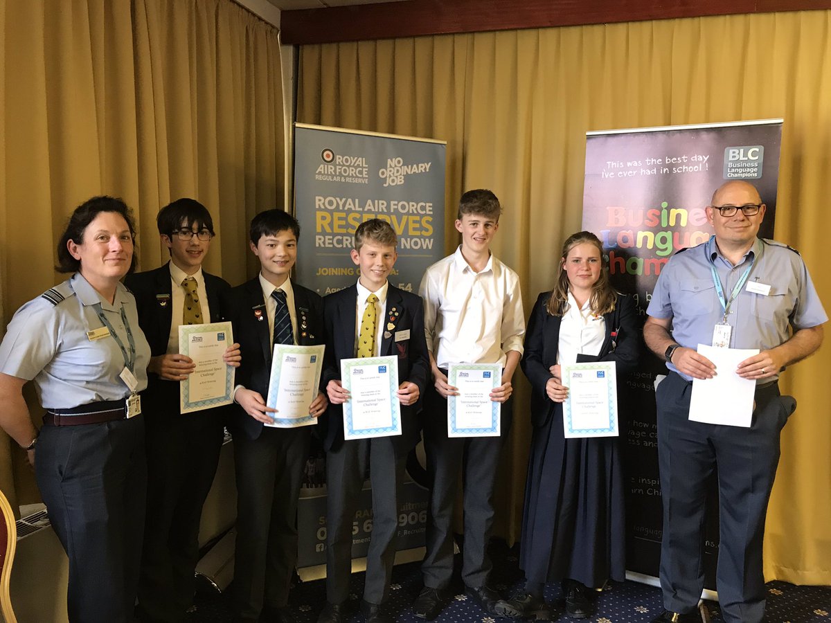 And the winners of the International Space Challenge at RAF Wittering are.... SES! The Year 9 Spanish team were awarded first place out of 14 teams! Special mention also for Sinai and Rachel for effort and organisation in German! @Stamford_Head <a href="/PrincipalsDesk/">Will Phelan</a> <a href="/SpedeNews/">Spede News</a>