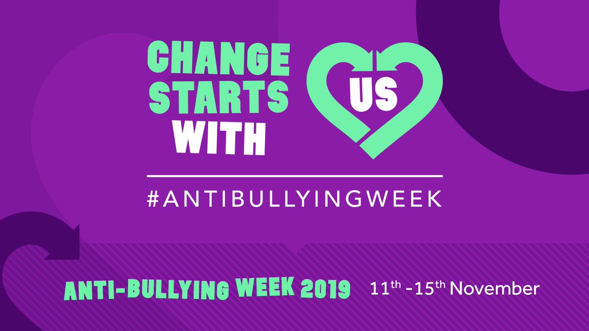 ABAonline's tweet image. We spoke with over 1k pupils to decide the theme for #antibullyingweek this year which is happening from Monday 11th – Friday 15th November. The theme is "Change Starts With Us" 

#changestartswithus #bullying #stopbullying

bit.ly/2IfGADz