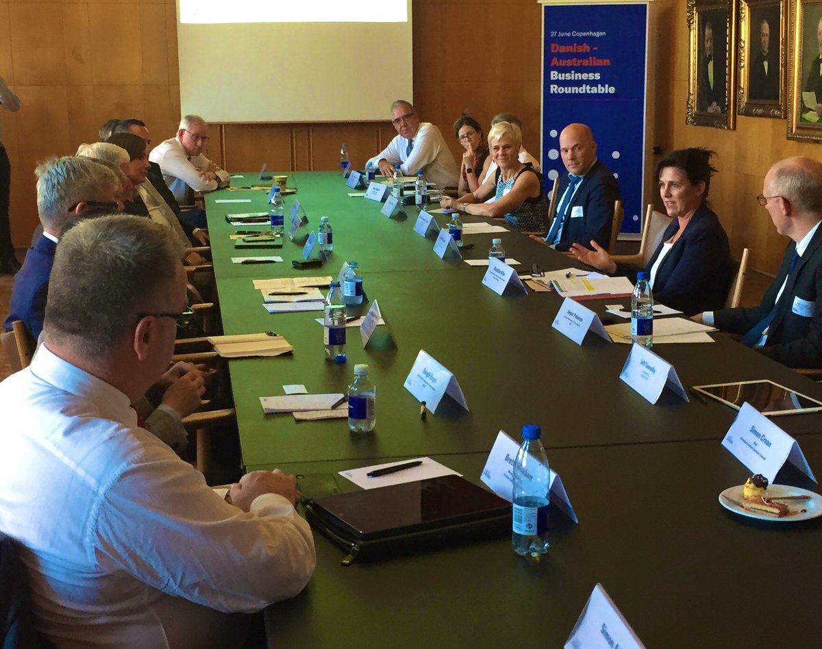 EurAusBiz's tweet photo. Fantastic to be in #Copenhagen with the #EABCDelegation and meeting with @DanskErhverv to speak about 🇩🇰🇦🇺 relations, Australia-EU FTA, collaboration and ways to enhance business opportunities @AusAmbDK @TomNorring https://t.co/ckvQWl3RtW