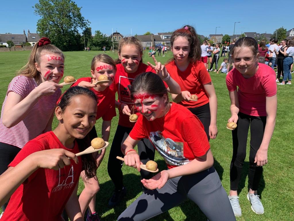 SHS_PhysEd's tweet photo. What a day for our House Games ☀️ lots of happy, smiling faces enjoying the various activities. Well done Douglas House who are our 2019 House Winners 🔴 https://t.co/8Y9FGqxvTr