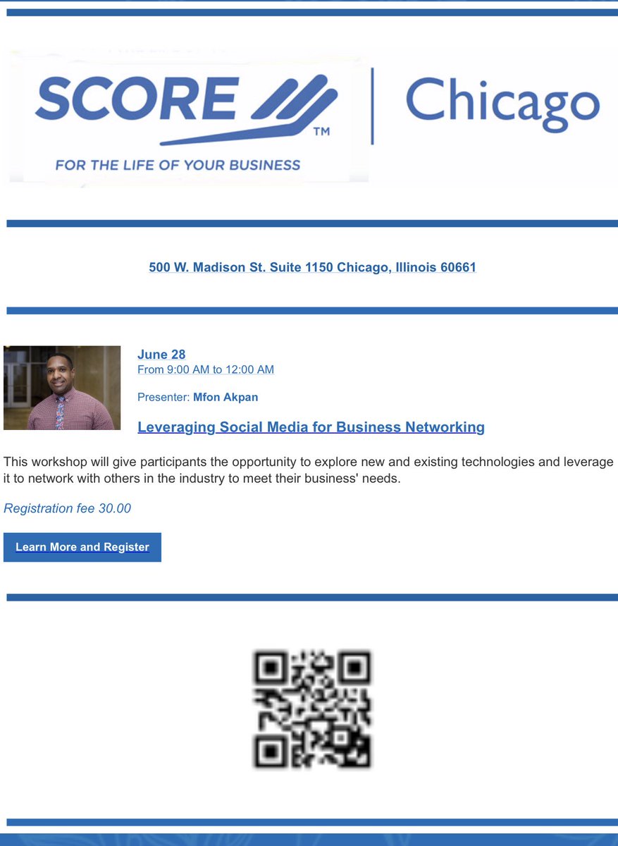 thewynnersclub's tweet photo. Learn how to make Social Media work for you and your business needs. This is an opportunity to explore new and existing technologies in order to increase your businesses leverage power. Information presented by Mfon Akpan @scorechicago!

#TheWynnersClub #SCOREChicago #education https://t.co/zSiEdCGGi2