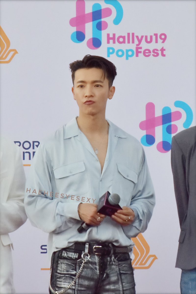 190526 HallyuPopFest19 Red Carpet  #donghae cr. on photos