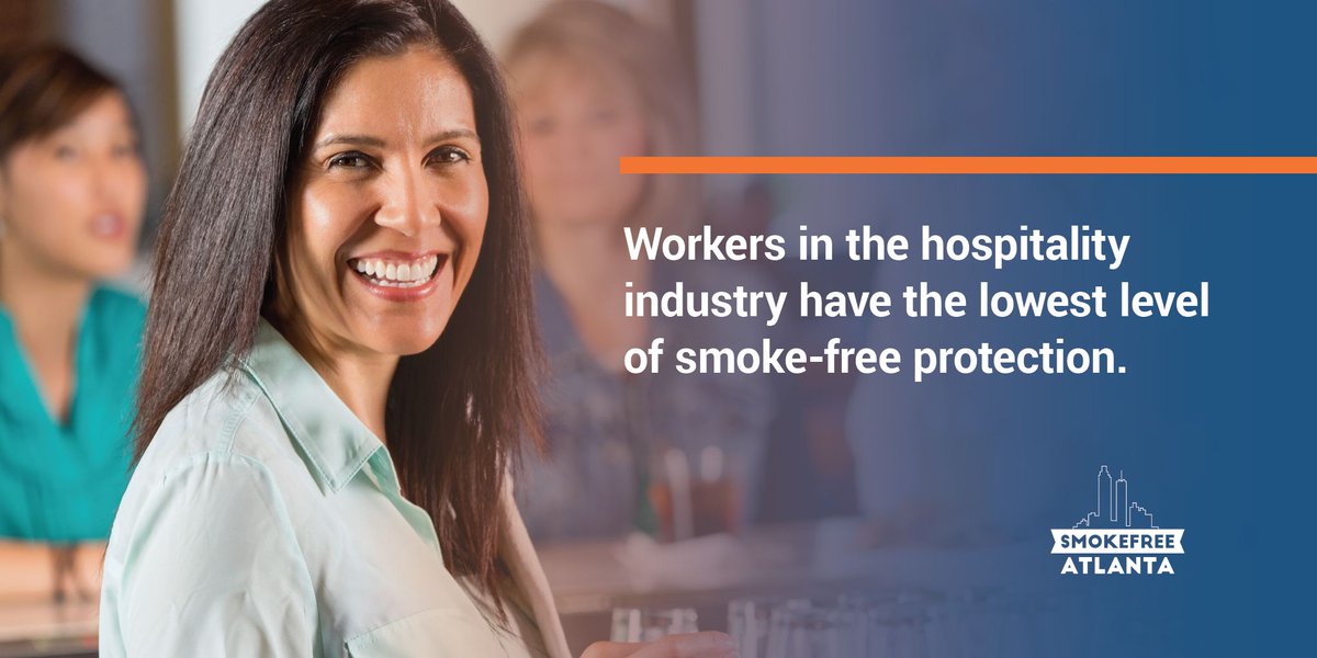 Sign our petition for a #smokefreeATL where all workers are protected from the dangers of secondhand smoke. buff.ly/2XbZOTT.