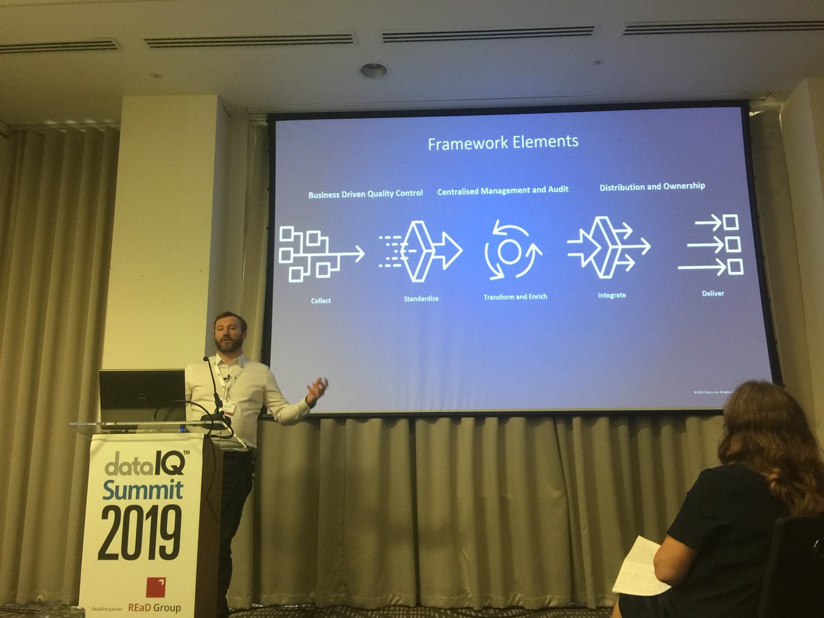 DQMGRC's tweet photo. “Data in an organisation is like diamonds in a mine - it has to be unearthed and polished before it can shine.” @tealium at the #DataIQSummit https://t.co/ZjgKyE1WHY