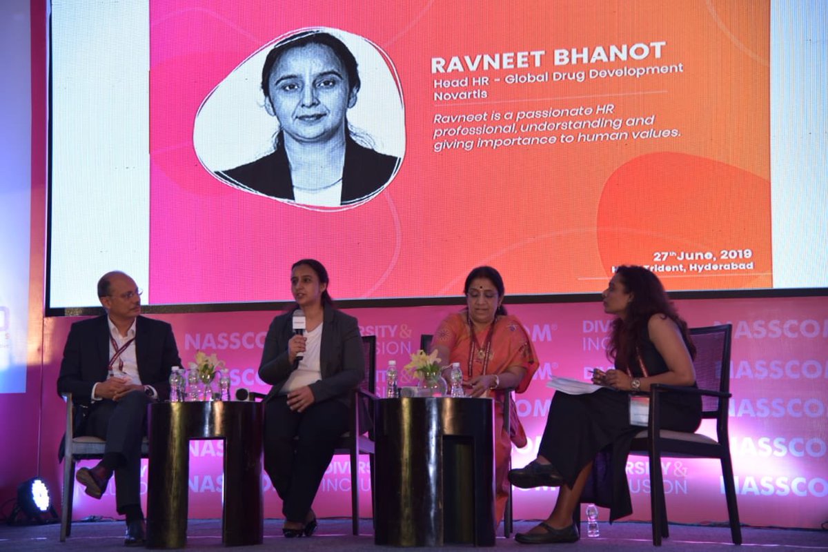 Dixste's tweet photo. “@Novartis is miles ahead when it comes to diversity. We have people from different nationalities. We enable movement of people to different counties to facilitate better understanding of diverse cultures.” - Ravneet Bhanot @nasscomDnI https://t.co/yuaY29OZjc
