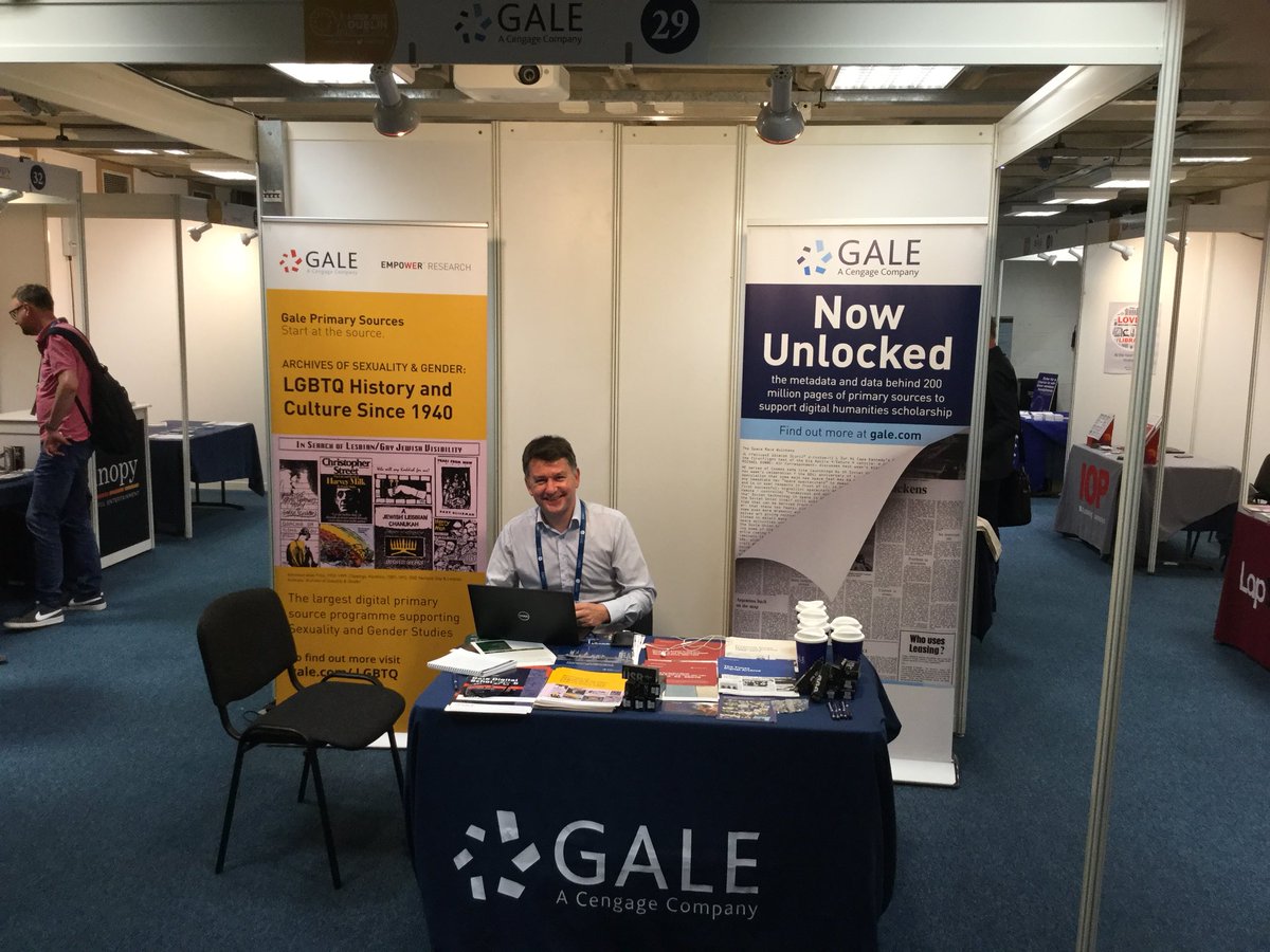 GaleAcademic's tweet photo. Attending #LIBER2019 ? Don't miss @galeemeaOli and @GaleemeaMartin at stand #29 over the next couple of days! Talking all things #DigitalHumanities and delving into our #Archives https://t.co/giP61AE1B3 #GaleDSLab #GaleDigitalScholarLab #GalePrimarySources https://t.co/1uGx6IJunp