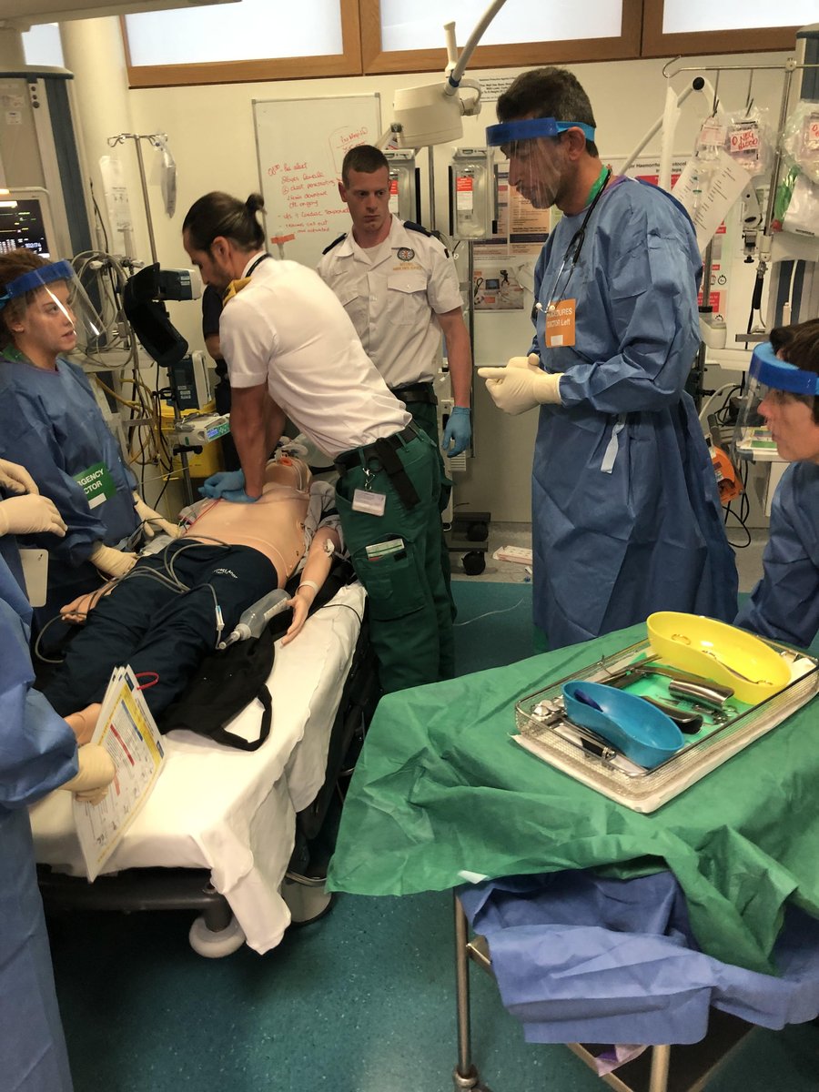 Use of stickers to identify roles during our multi-disciplinary in-situ simulations is proving to be a very simple but effective tool to allocate responsibilities and improve communications in emergency department thoracotomy. #OurTraumaTeam @PeopleofHSE