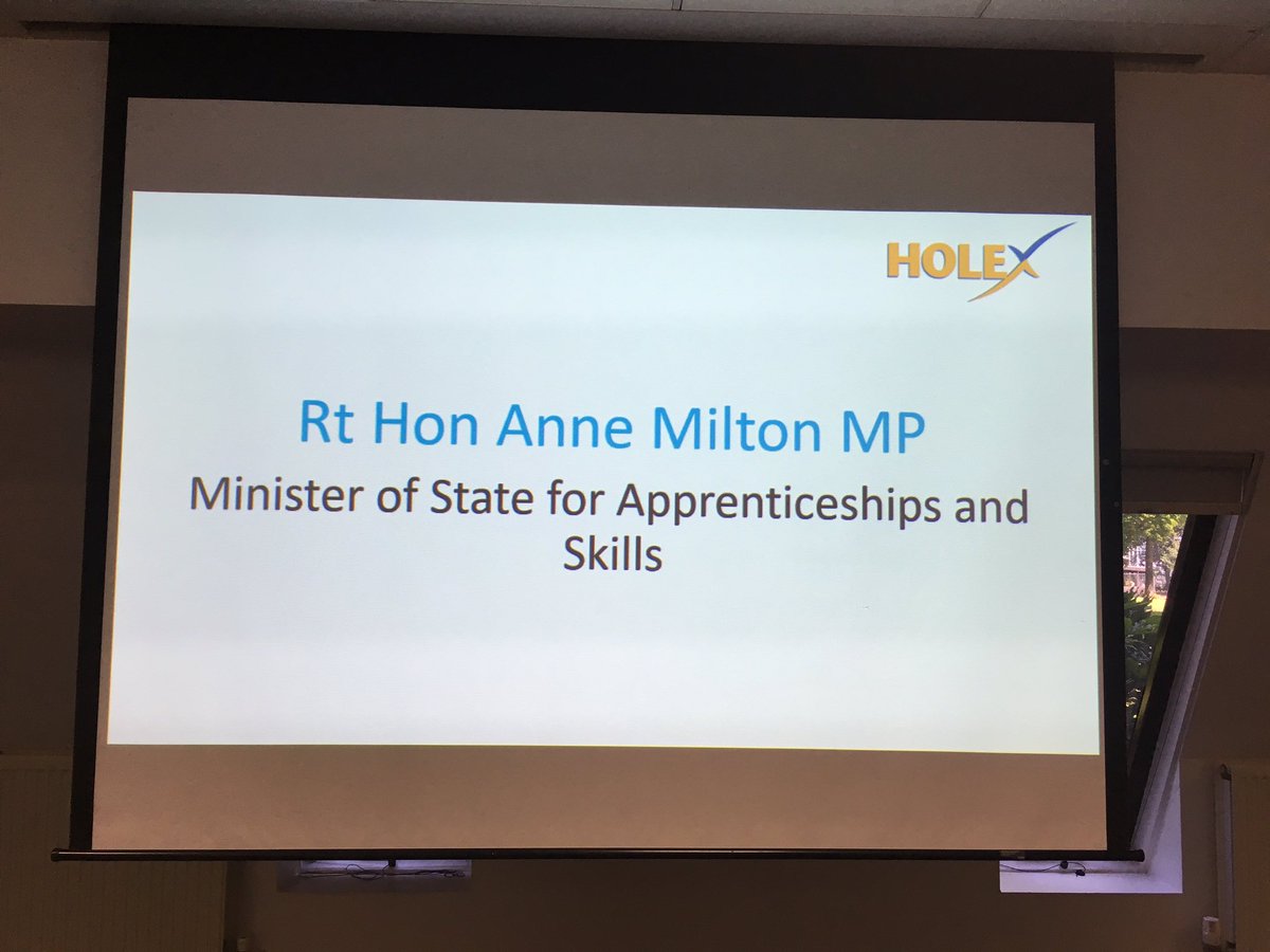 HOLEXPolicy's tweet photo. The Rt Hon Anne Milton MP says that everybody in the adult education sector should talk to their local MP to raise the profile of what we do and why it is important. We need to do more lobbying #HOLEX #speakup4AdultEd https://t.co/6xM8ieGYSr