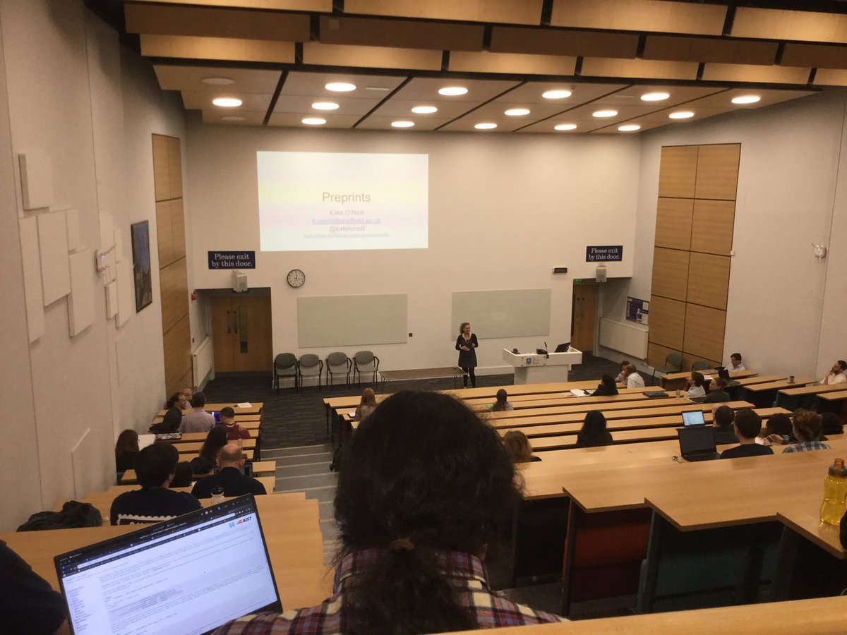 Andy_Tattersall's tweet image. .@KateFONeill from @UniSheffieldLib champions the power of preprints. Gaining ownership, credit, more citations and early feedback. What’s not to like? #researchreproducibility