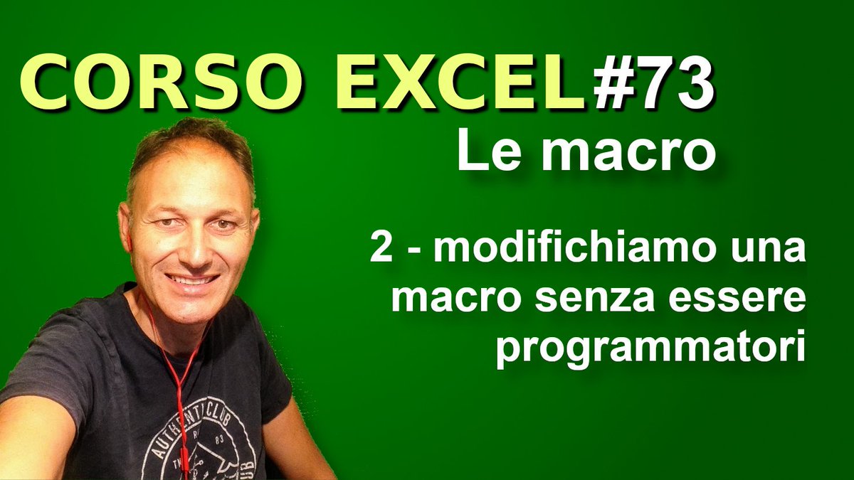 CastellettiDa's tweet image. ▶ youtu.be/puAz5u-4esI
Mettiamo mano al codice VBA e proviamo a modificare le macro di Excel senza essere programmatori.

Dove richiedere i file utilizzati nei video: eserciziaccess@associazionemaggiolina.it
eserciziexcel@associazionemaggiolina.it
#corsoexcel #AssMaggiolina