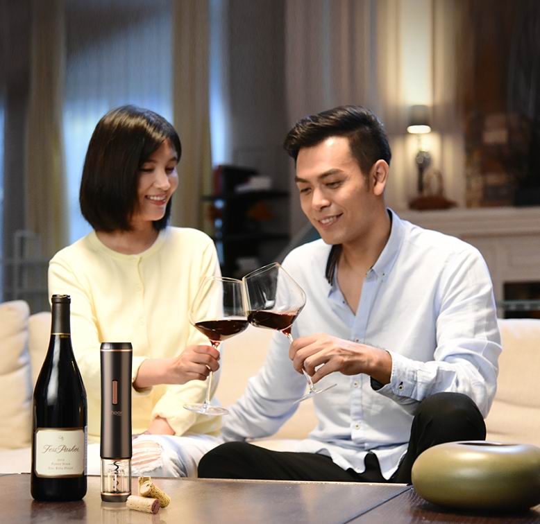You give life to the mood, life can give you the scenery. How can romantic moments lack an elegant electronic wine bottle opener?