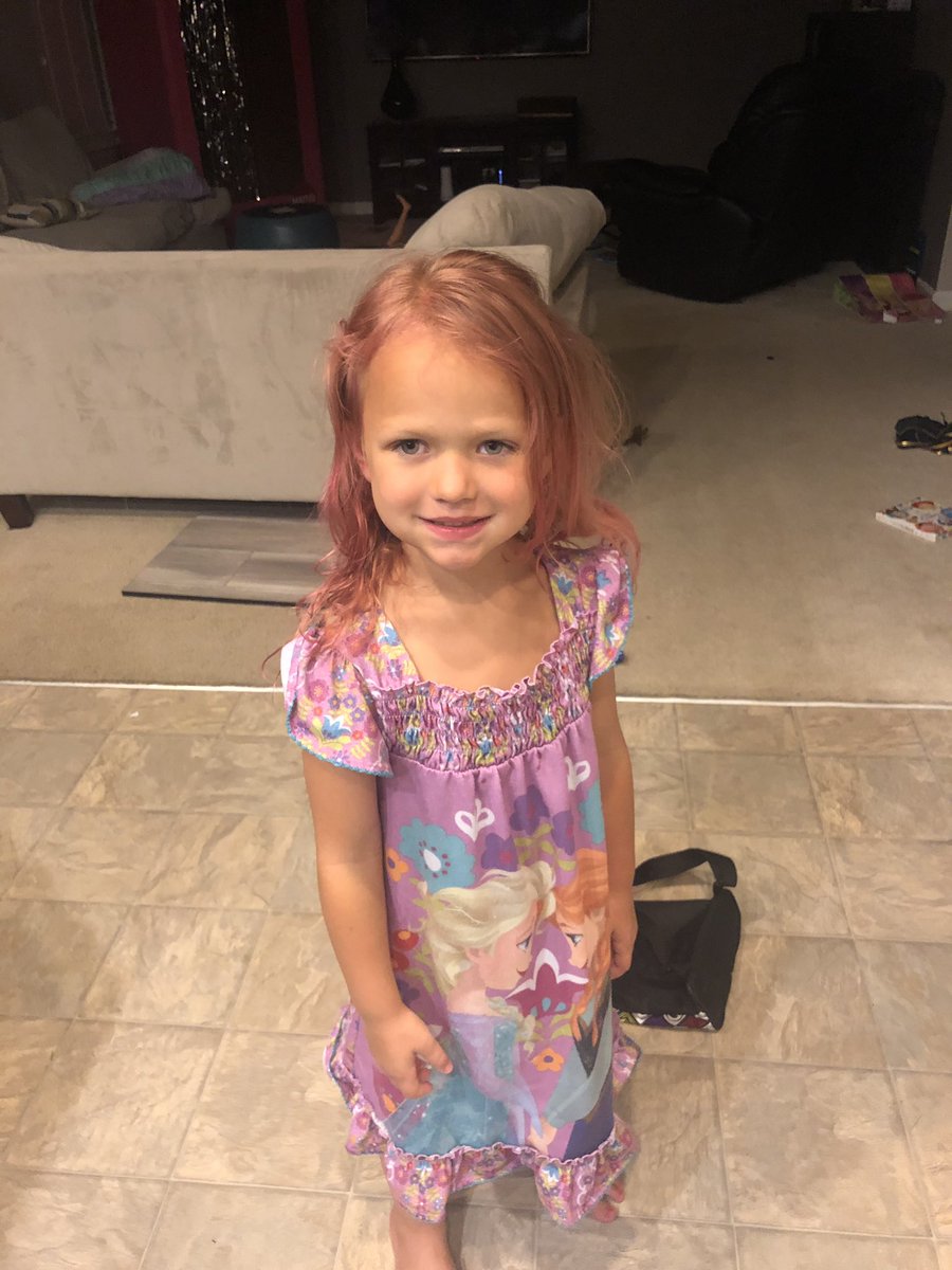 b_kompara's tweet photo. Me- Charlie, if you let the doctor get the tube out of you ear we can go get ice cream. Charlie- mom, I’m 5 now! No ice cream for me but can I have pink hair? #shewon #itwashesout #avoidedsurgery #pinkhair https://t.co/oqtUCoetFB