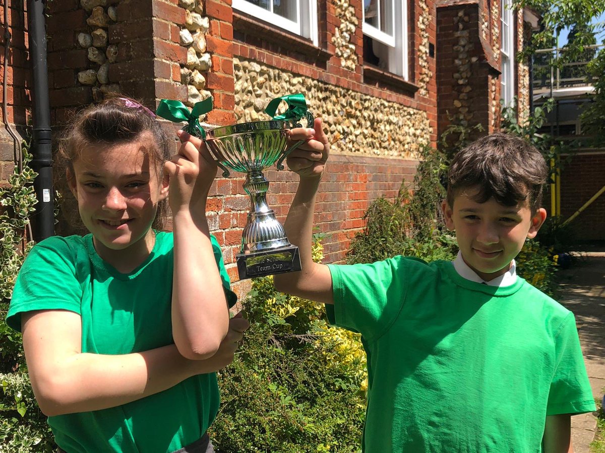 Green Team the winners of KS2 Sports Day. Fantastic sportsmanship demonstrated from everyone - well done!