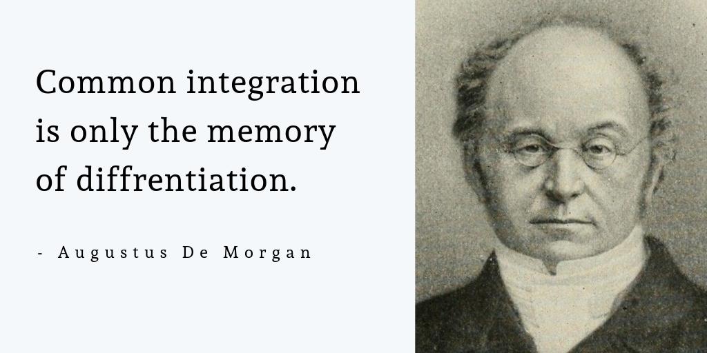 ShrinivasDempo's tweet image. Common integration is only the memory of diffrentiation.
- Augustus De Morgan

#Mathematics #Historyofmath #Logic #Discovery #Word