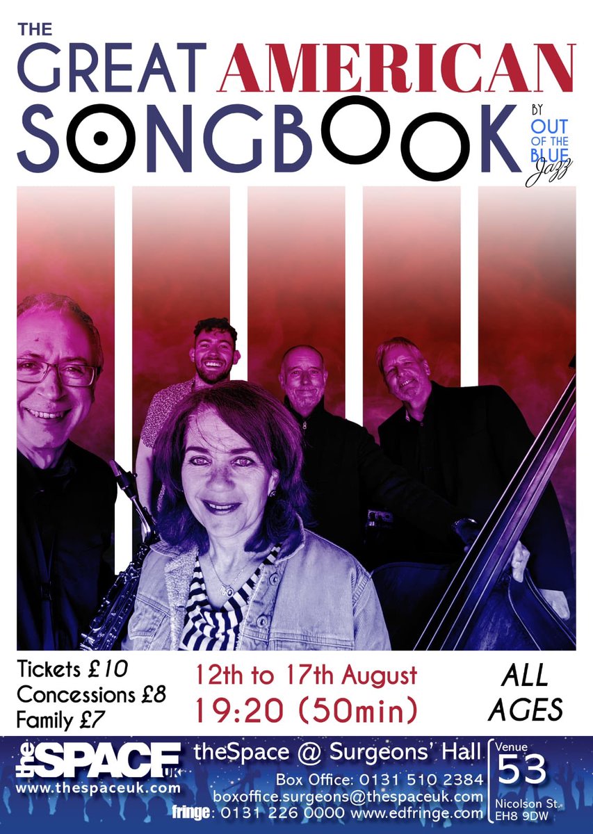 Official poster for <a href="/edfringe/">Edinburgh Festival Fringe</a> 🎷🎼🙋🏼‍♀️ <a href="/theSpaceUK/">theSpaceUK</a> Surgeons Hall we’re coming for you! #EdFringe #edfringejazz #jazzband