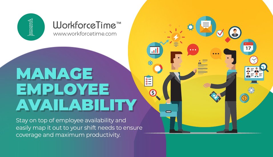 workforceTime's tweet image. Manage Employee Availability
Stay on top of employee availability and easily map it out to your shift needs to ensure coverage and maximum productivity. #workforcetime#timetracker #attendancemanagement #attendance #hr #payroll
For more details: workforcetime.com