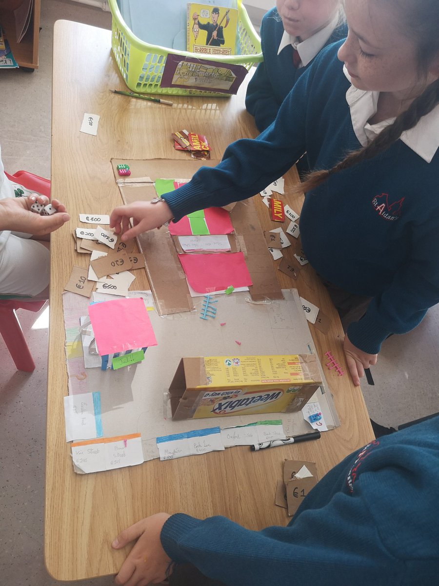 MsMcCarthy11's tweet photo. We made our own games this week as part of our procedure writing. It was great fun! #saintaidansps #literacy https://t.co/rafZgFkURC