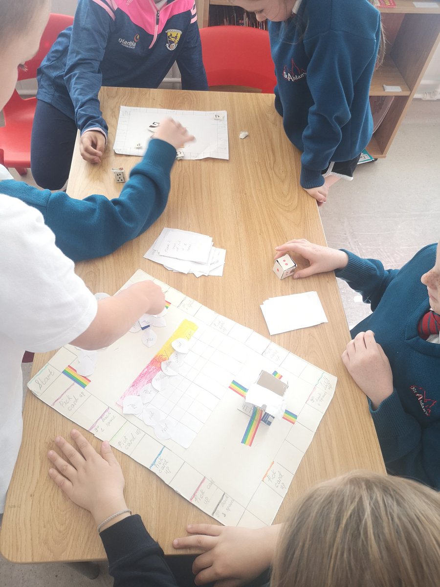 MsMcCarthy11's tweet photo. We made our own games this week as part of our procedure writing. It was great fun! #saintaidansps #literacy https://t.co/rafZgFkURC