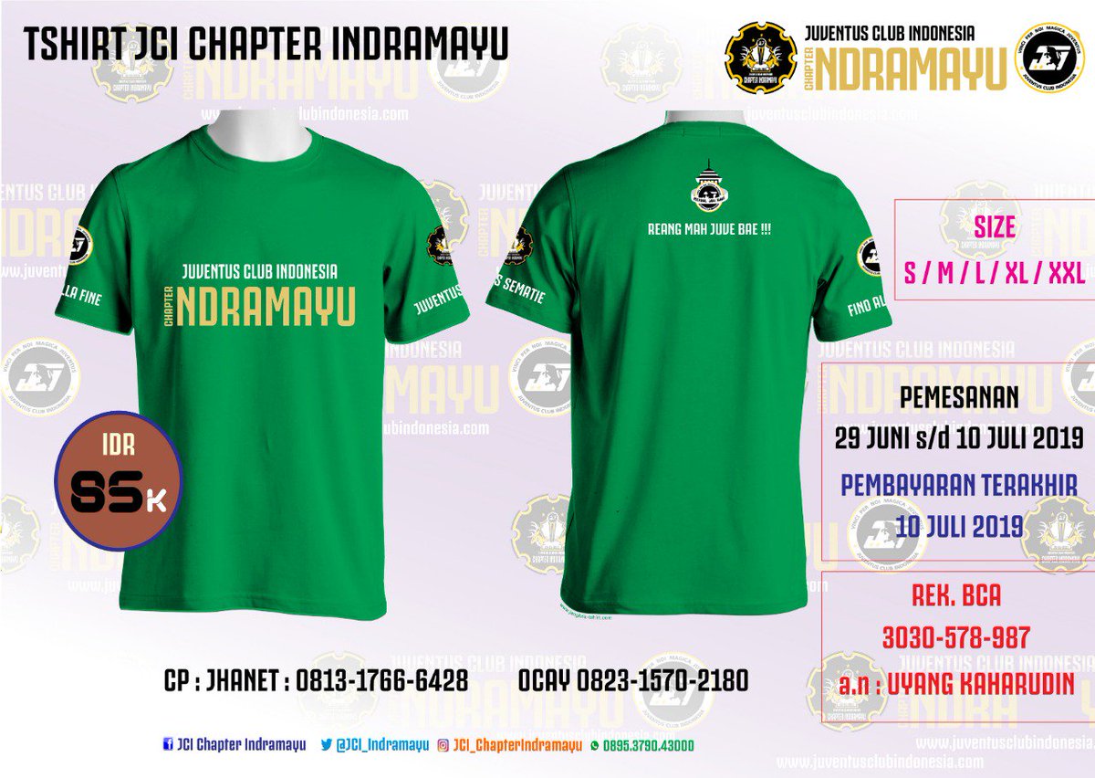 Open PO TShirt <a href="/JCI_Indramayu/">JCI_Chapter Indramayu</a> , untuk pemesanan lansung hubungi contact person yang tertera di poster ya.. Grazie :) <a href="/JCIndonesia/">Juventini Indonesia</a>