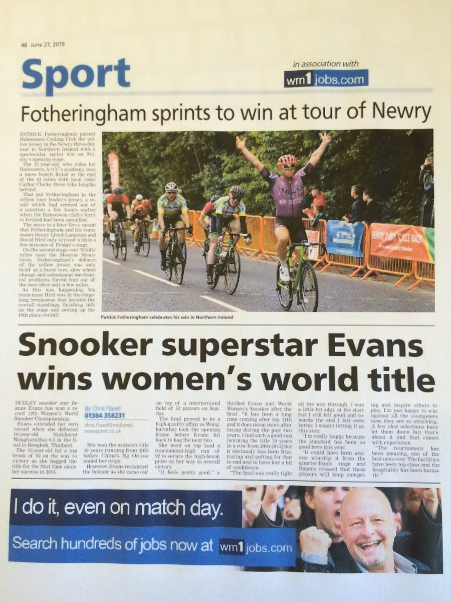 haccacademy's tweet photo. back page of the local newspaper at Halesowen. this is what we like to see... https://t.co/WjqaaCEDC2
