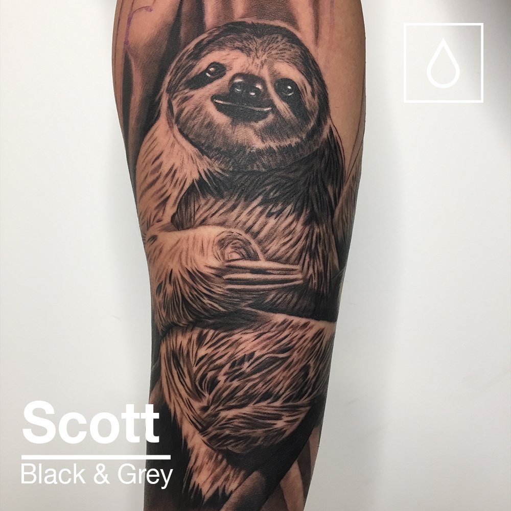 Update 74+ realistic sloth tattoo best - in.cdgdbentre