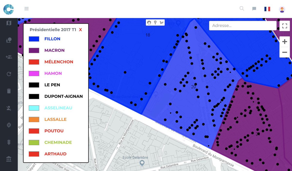 hatisfr's tweet photo. Pour les élections municipales de 2020, @Hatisfr lance #Carata, un logiciel de campagne et de porte-à-porte doté 💡 d'une carte des résultats électoraux, 🌍 d'une cartographie sociologique, 📲 d'une application de porte-à-porte gratuite pour les militants. ▶️ contact@hatis.fr https://t.co/jpHE6woaZo
