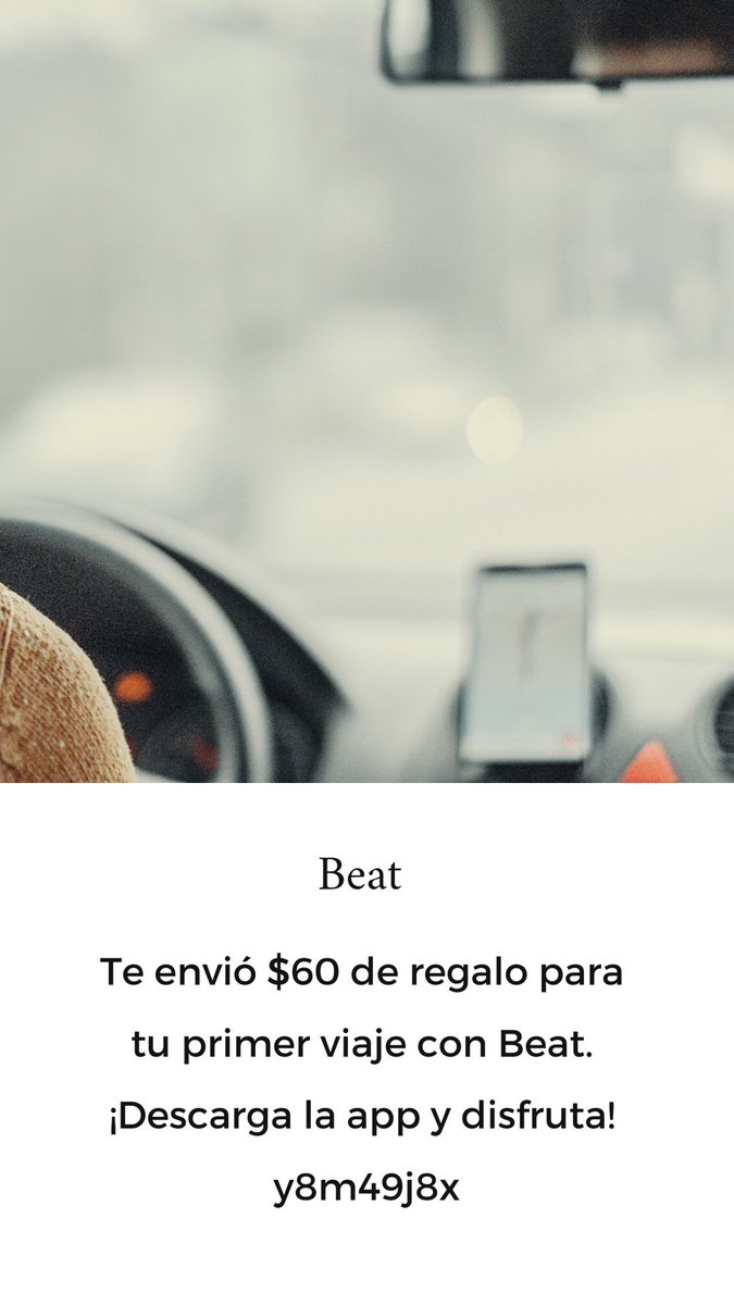 StorresTech's tweet image. Obtén $60 MX con beat MX 🇲🇽
#beatmexico #beat #codigobeat #promobeat #viaje #mexico #jueves #Ahora