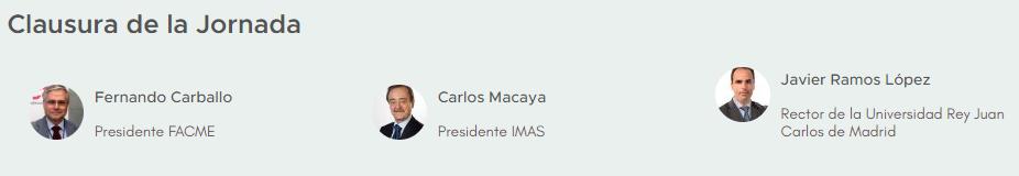 facme_es's tweet photo. Esto se acaba... Clausura Carlos Macaya, presidente
IMAS y @fcarballoa presidente de @facme_es. Gracias a todos los asistentes #IMASFACME19 https://t.co/lpWugxgi1F