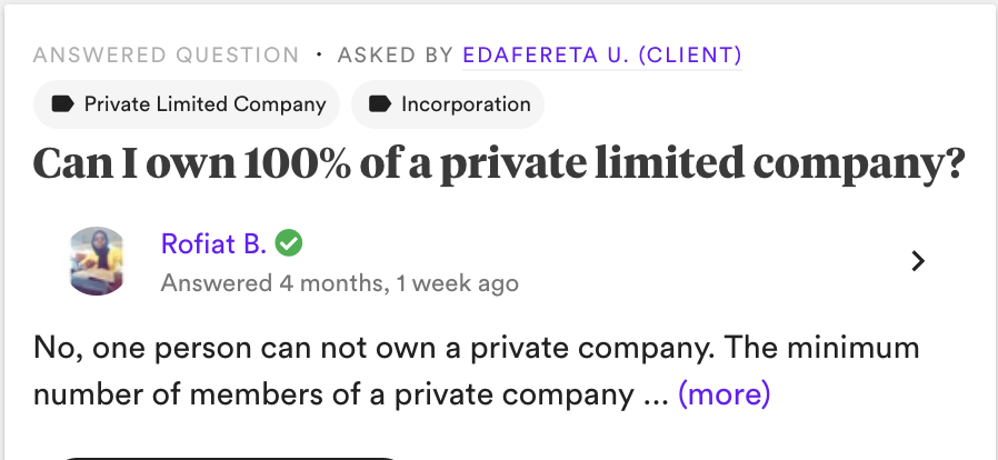 legalformsng's tweet photo. "Can I own 100% of a private limited company?"
Read more on #LFQA: https://t.co/fY5n5mRusi
#MSMEThursdayWithDipo @cacnigeria1 https://t.co/vNaVuk2BBC