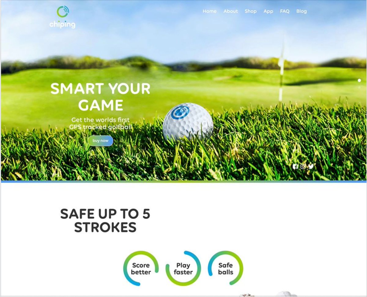 Yes, our new website is live! Check it out on: chip-ing.com 
#golf #golfball #smartgolfball