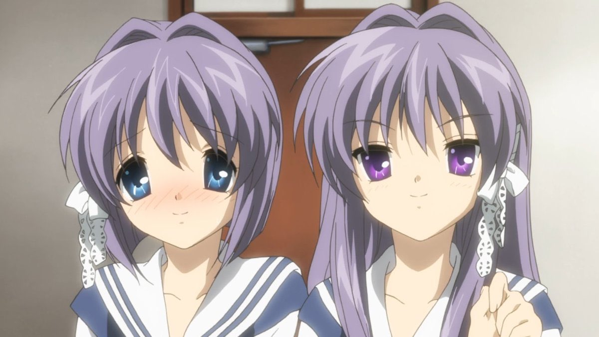 柊姉妹と藤林姉妹 #らきすた #CLANNAD