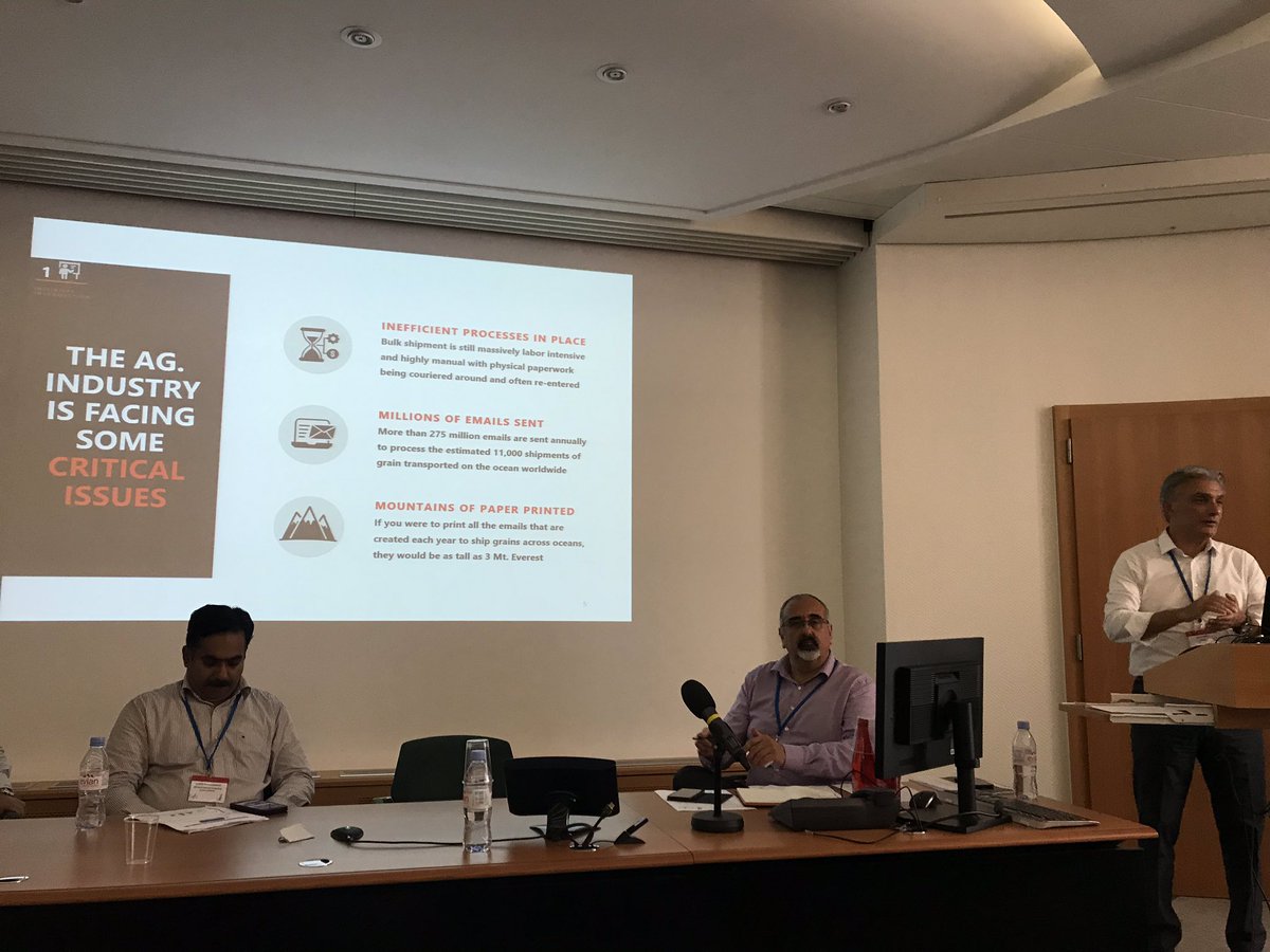 RussianGrainTra's tweet photo. @Gaftaworld @COCERAL_EU #Digitalization Seminar now Vincent Minna presenting the ABCCD proposition for blockchain now #ABCCD https://t.co/w4EDC6MhDe